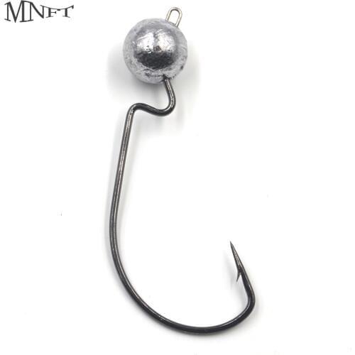 MNFT 6PCS Lead Jig Head Hooks 3.5g 7g 10g Sharp Soft Baits Hooks Crank Lead Hooks