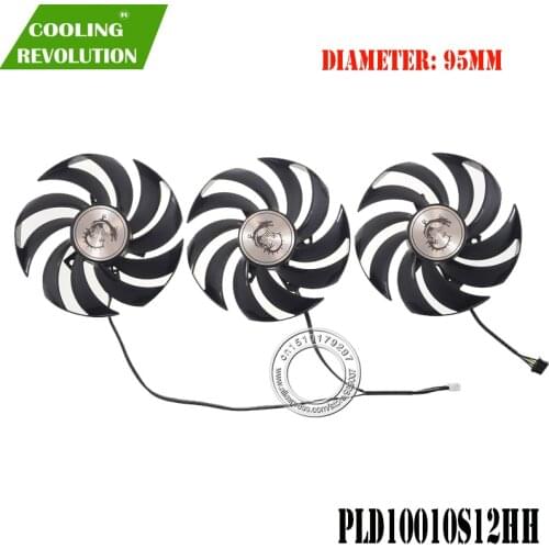 95MM PLD10010S12HH PLD10010B12HH DC12V 0.40A 4Pin for MSI RTX 30 series