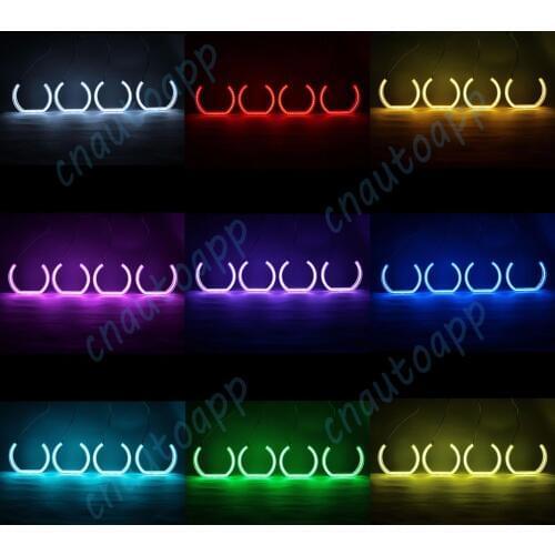 Angel Eyes RGB Crystal Bluetooth Wireless WIFI Controller Multi-Color RGB LED Car Lights DRL For 2010-16 BMW 5 Series F10 F11