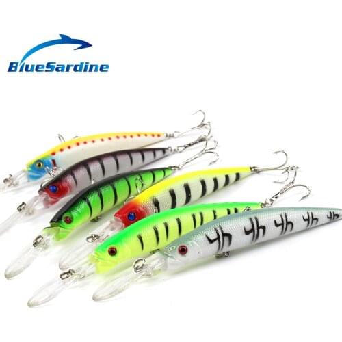 BlueSardine 6PCS 15G 14CM Minnow Fishing Lures Hard Bait Crankbait Peche Iscas Artificiais Lote