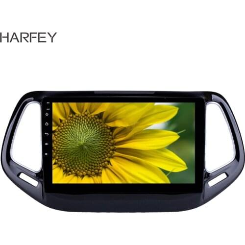 Harfey Android 8.1 10.1" car multimedia player for 2017 Jeep Compass Head Unit GPS Navi SWC USB Backup camera AUX Bluetooth WIFI