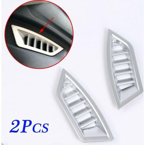 Chrome Front Door Side Air Conditioner Vent Outlet A/C Trim Fit For Subaru Crosstrek XV 2018 2019 2020 Accessories