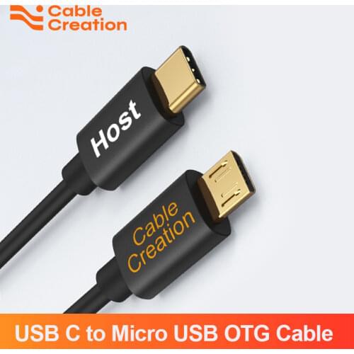 USB C to Micro USB OTG Cable, CableCreation 0.65ft Short Type C Cord Compatible Galaxy S8/S8 Plus, Google Pixel 2 XL, etc