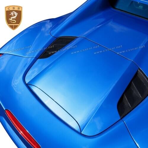 CSSYL Carbon Fiber Engine Cover For 488 Spider Auto Accessories Carbon Fiber Engine Air Vents Replacement Car Styling Decoration
