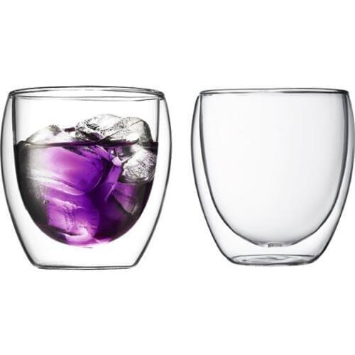 Leezujun Double Wall Glass Cups