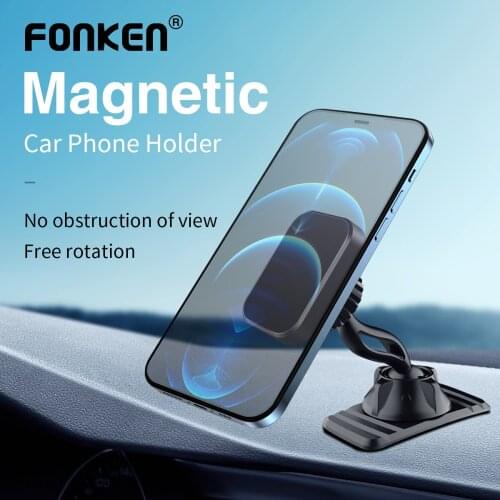 Magnetic Car Phone Holder for Mobile Phones Universal Car Air Vent Mount 360 Rotation For iphone 12 GPS Support Magnet Bracket
