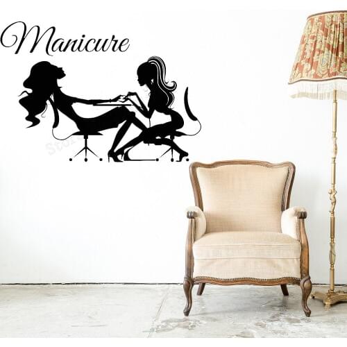 Art Salon Sticker Nails Room Decoration Polish Maincure Poster Quotes Decor Beauty Salon Decor Girls Women Decal Mural LY56
