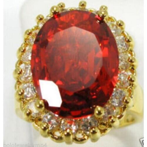 Fashion jewelry wholesale brinco wedding good Jewelry rings red crystak gems Ring size 6 7 8 9