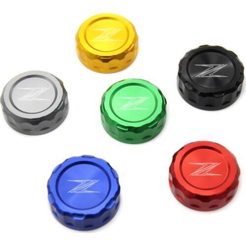 Motorcycle CNC Aluminum Rear Brake Fluid Reservoir Cover Cap For Kawasaki Z250 Z650 Z750 Z800 Z900 Z1000/sx EX250/300 ZX-6R/10R