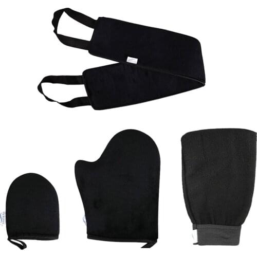 4 In 1 Self Tanning Mitt Kit With Self Tanning Glove Tanning Back Applicator