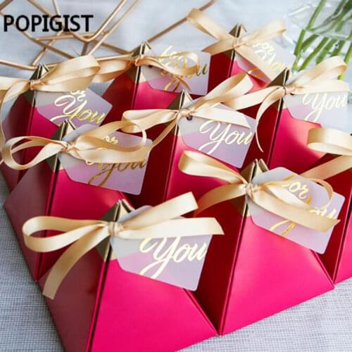 New Creative Two pattern Candy Boxes+'for you" tags +ribbn Bomboniere Wedding Favors souvenirs Gift Box Chocolate Box 50[pcs