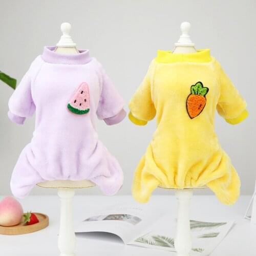 New Pet Dog Clothes Fleece Dog Jumpsuit Autumn Winter Clothes for Dogs Small Dog Winter Coat Pajamas for Dogs Puppy Clothes