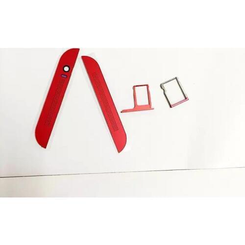 Gold/Gray/Silver/Red/Pink/Black/Blue New Ymitn Housing for HTC ONE 2 M8 Top&Bottom Alloy Cover,TF&SIM Card Tray