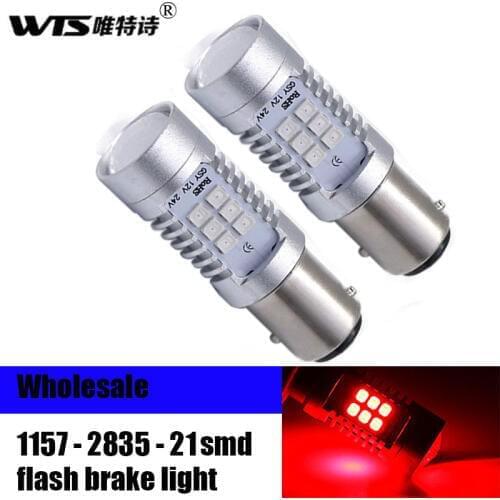 Wholesale 100piece car canbus flash signal brake lights 12V 24V 21SMD S25 LED 1157 BAY15D BAY 15D Car LED Bulb for car styling