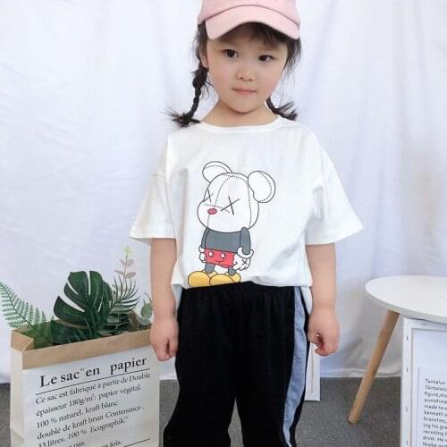 2-10 Years Girl T-shirts Fashion Korean Cartoon Short Sleeve T-shirt For Girl Kids Clothing Big Girl Tshirts 2020 New Arrival