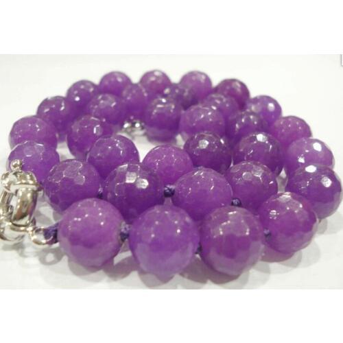 12mm Rose bead Faceted Round Necklace 18" 36"