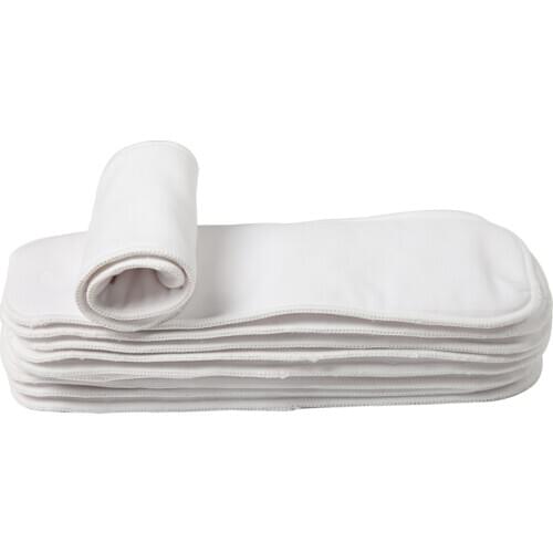 5 Microfleece Microfiber Inserts with Snap Washable Reusable Baby Cloth Diaper Nappy One Size Diaper Cover 5 Layers