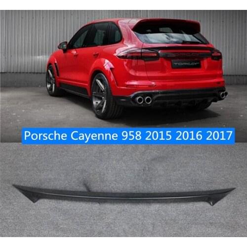 High quality Carbon Fiber Rear Trunk Lip Spoiler Wing Fits For Porsche Cayenne 958 Turbo S Sport 4-Door 2015 2016 2017