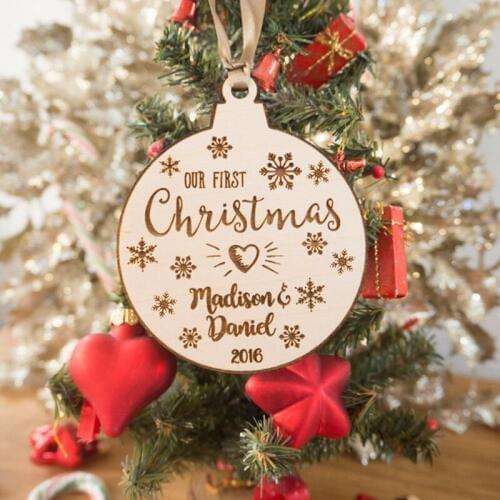 Christmas Snowflake Decorations -,Personalized Anniversary Gift ,Girlfriend Gift with Hole Embellishments DIY Crafts