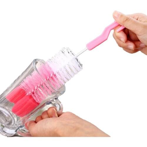 Kitchen Cleaning Brush Long Handle Nylon Brush to Wash Glass Bottle Brush Can Wash Cup Tea Sets Sponge Bottle Cleam