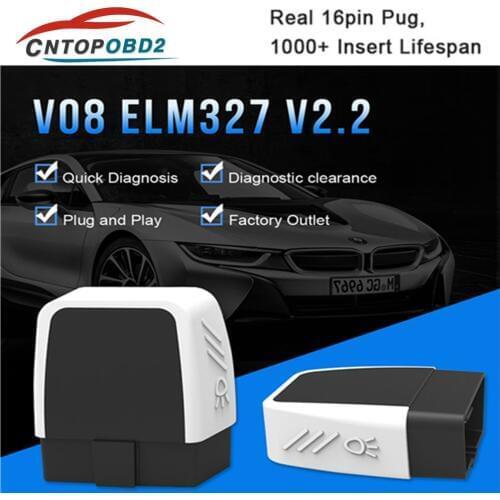 Super MINI ELM327 V2.2 Bluetooth V08 ELM 327 1.5 OBDII for Android Torque V1.5 Bluetooth OBD2 Code Scanner