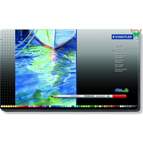 Staedtler color pencils 125M60 color professional water-soluble color lead hand-drawn drawing color pen is not easy break