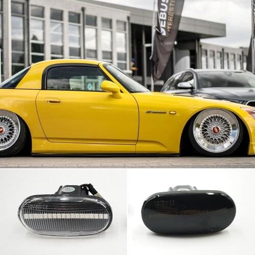 2PCS Led Dynamic Side Marker Turn Signal Light Sequential Blinker For HONDA Prelude CRX S2000 Integra Fit Del Sol Acura Civic