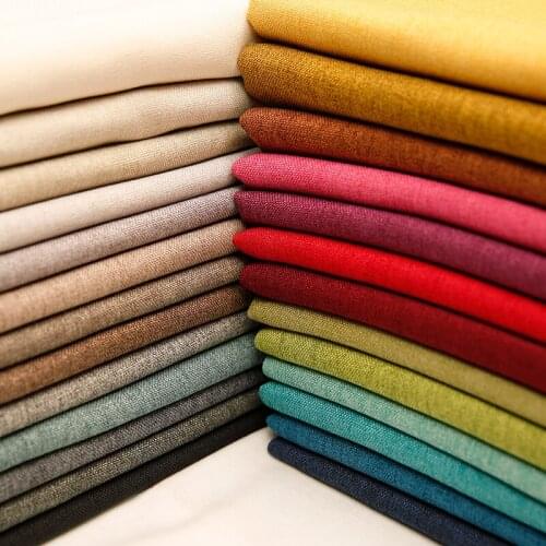 Linen Blackout Fabric Material for Curtain Polyester Tablecloth DIY Sewing Fabric Per Meter 50*150cm