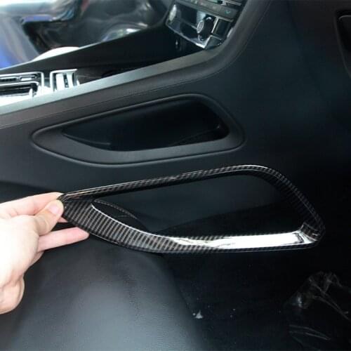 ABS Chrome Material Center Console Side Cover Frame Trim For Jaguar F-Pace f pace 2016 2017 Car Stylings Set of 2 pcs