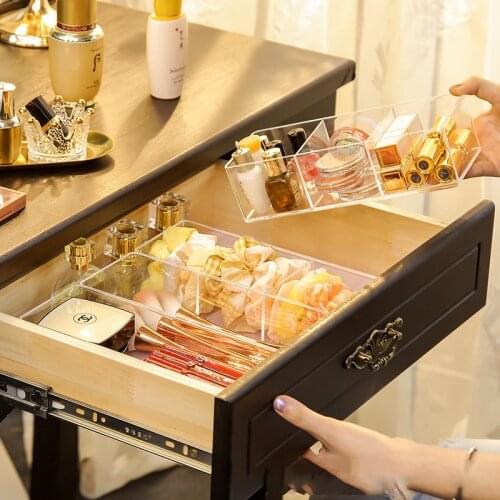 Drawer Storage Partition Box Dressing Table Cosmetic Lipstick Finishing Box Small Partition Box Desktop Classified Storage