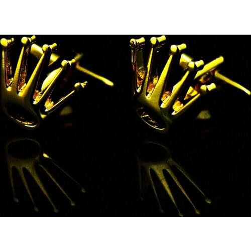 1 Pairs Crown Sleeve Nails Mens Shirt Cufflinks Silver Cuff Links Buttons Jewelry Clothing Accessories