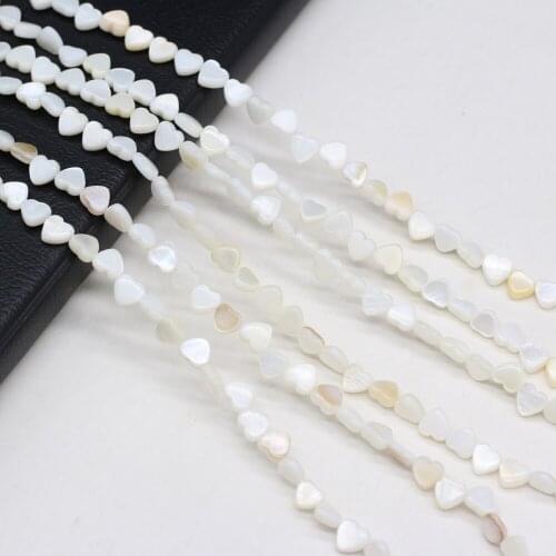 Natural Shell Beads Heart Shape Pearl Shell Loose Beads Necklace Accessories Charms for Jewelry Making Bracelet Earrings Gift