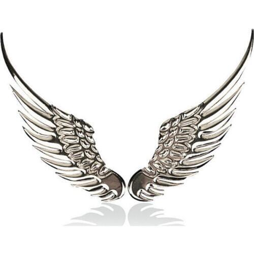 1 Pair Fashion 3D Wings Car Sticker For Fiat 500 600 500l 500x diagnostic punto stilo bravo freemont stilo panda