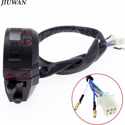 1 Pcs 7/8'' 22mm Motorcycle ATV Handlebar Side Control Switch High/Low Beam Turn Signals Lamp Horn Switch Replacement Parts