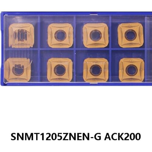 100% Original Carbide Milling Inserts SNMT1205ZNEN-G ACK200 processing Cast Iron SNMT1205 ZNEN SNMT 1205 10pcs/box