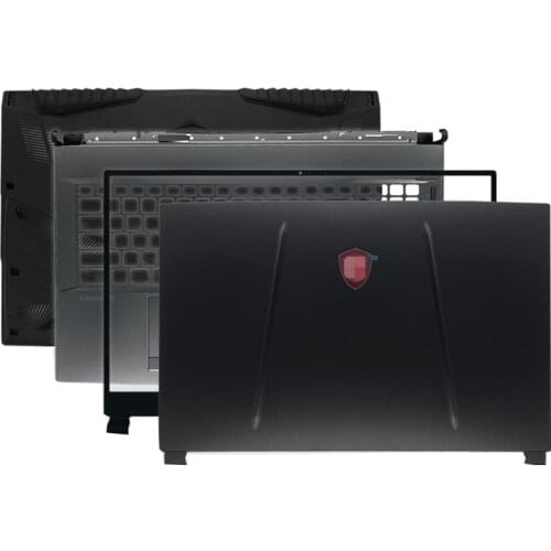 17.3 Inch NEW Laptop Top Cover LCD Back Cover/Front Bezel/Hinges/Palmrest/Bottom Case For MSI GP75 MS-17E2 Series Metal Black