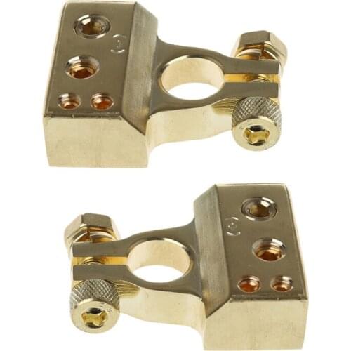 2 Pcs Gold Plated Car Battery Terminal Positive Nagative F 0/1 2 4 8 AWG Tool