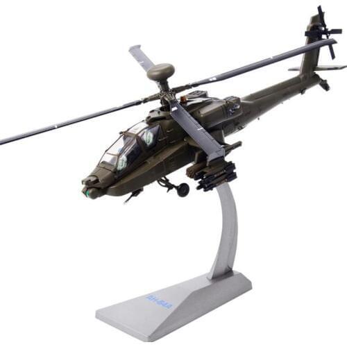 1/72 Scale US American Rescue Helicopter AH-64A APACHE Army Fighter Aircraft Airplane Static Models Adult Children Toys Military