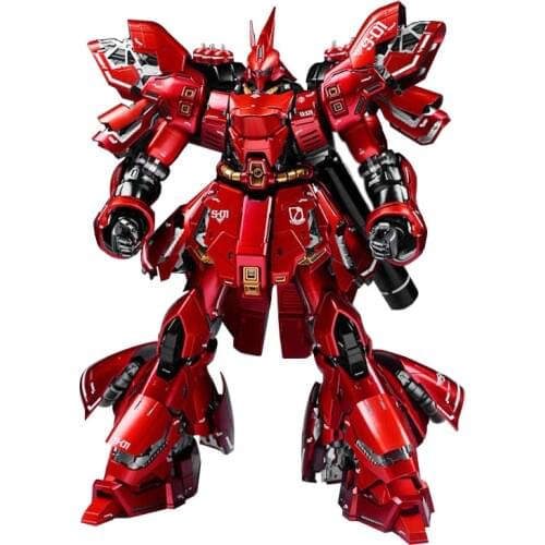Anime Mobile Suit Daban 6631S Metal Color MSN-04 Sazabi Gundan LED light MG 1/100 Model Robot Kids Toys Assembled Action Figures
