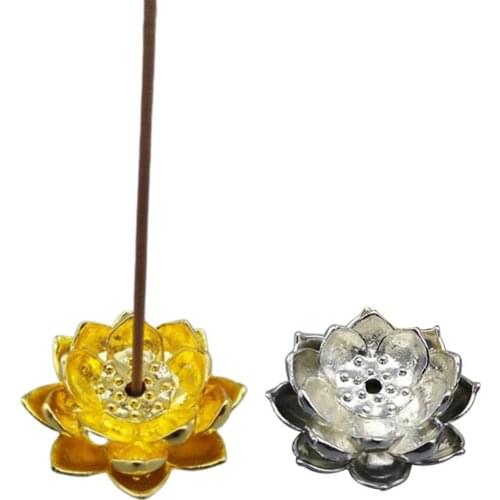 Lotus Shape Incense Stick Burners Holder Plate Sandalwood Censer Home Decor