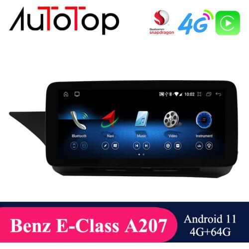 AUTOTOP Benz E Class Android 10 Car DVD Radio Multimedia Player For Mercedes Benz E-Class Two Door Coupe W207 A207 C207 Navi