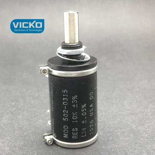 Used VISHAY MOD 502-0315 502-0315-01 10K 0.05% 10 turn multi-turn wirewound potentiometer switch