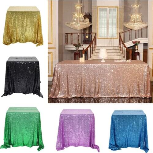 Glitter Sequin Table Cloth Rectangular Wedding Decoration Elegant Table Tablecloths Dining Table Birthday Christmas Dining