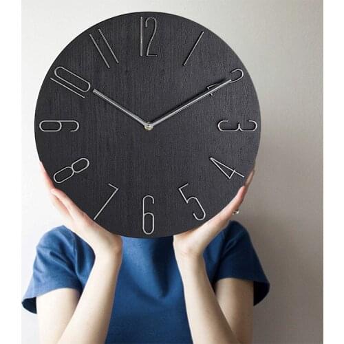 Large Nordic household wall clock living room modern minimalist creative fashion bedroom silent Japanese wall-mounted watch