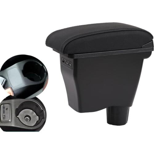 For smart fortwo armrest box universal car center console smart forfour caja modification double raised with usb no assembly