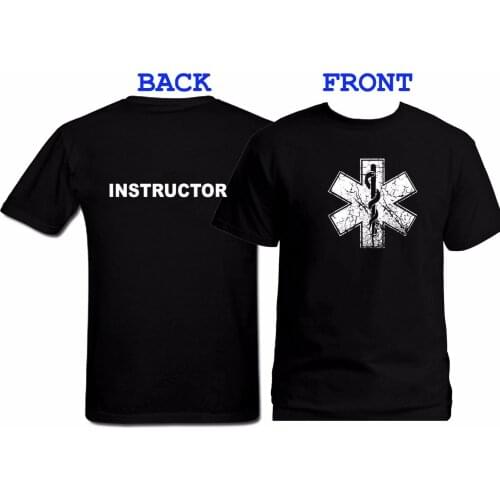 Paramedic instructor distressed look front & back print medic t-shirt US XXL