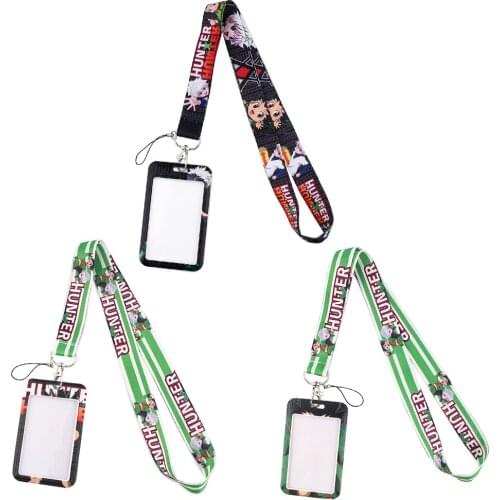 JF318 Anime Hunter Cosplay Cartoon Neck Strap Lanyards ID Badge Card Holder Keychain Cell Phone Strap Gift Women Men