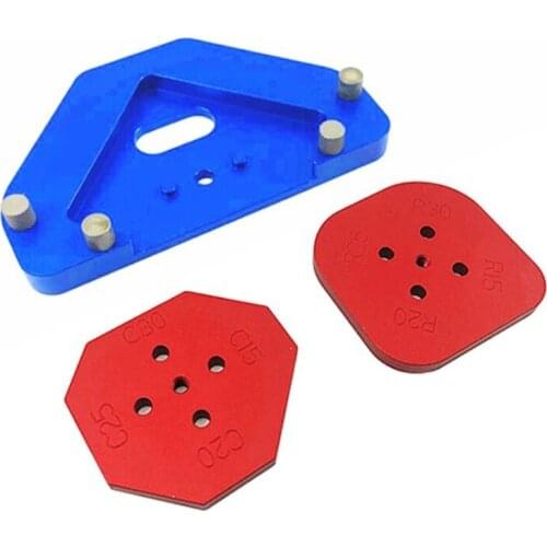 K1KA KT-R2/R3 Woodworking Arc Positioning Template Woodworking Easy Use Aluminum Alloy R Angle Half-round Positioning Plate