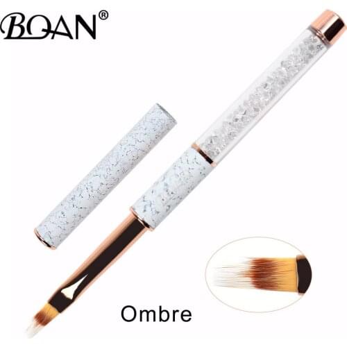 BQAN Marbling Nail Ombre Brush Nail Art Painting Pen Brush UV Gel Polish Gradient Color Rhinestone Crystal Acrylic Nail Drawing