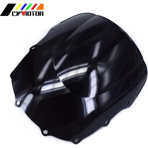 Motorcycle Black Windshield Fairing Windscreen For KAWASAKI ZZR400 ZZR600 ZZR 400 600 1993 1994 1995 1996 1997 98 99 00 01 02-07